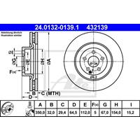 Bremsscheibe | ATE (24.0132-0139.1)