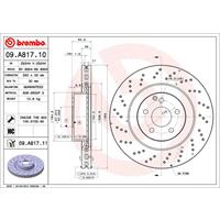 Remschijf COATED DISC LINE BREMBO, Remschijftype: Geperforeerd / Geventileerd, u.a. für Mercedes-Benz