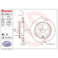 Bremsscheibe 'COATED DISC LINE' | BREMBO (09.A198.11)