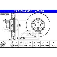 Bremsscheibe | ATE (24.0133-0100.1)