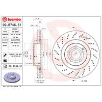 Remschijf COATED DISC LINE BREMBO, Remschijftype: Geperforeerd / Geventileerd, u.a. für Mercedes-Benz