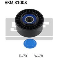Geleide rol/omdraairol, Poly V-riem SKF, Diameter (mm)70,3mm, u.a. für VW, Audi, Seat