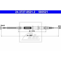 Seilzug, Feststellbremse hinten links ATE 24.3727-0521.2