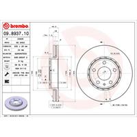 Bremsscheibe 'COATED DISC LINE' | BREMBO (09.8937.11)