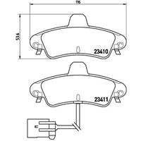 Remblokkenset, schijfrem BREMBO, u.a. für Ford, Ford Usa