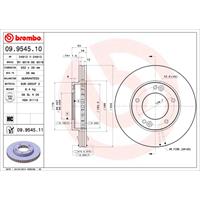 Remschijf COATED DISC LINE BREMBO, Remschijftype: Binnen geventileerd, u.a. für KIA