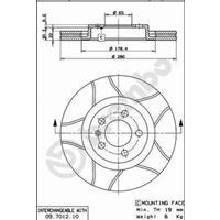 Remschijf BREMBO, Remschijftype: Gespleten: , u.a. für Audi, VW, Skoda, Seat