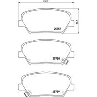 Remblokkenset, schijfrem BREMBO, u.a. für Hyundai, KIA