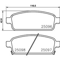 Remblokkenset, schijfrem BREMBO, u.a. für Vauxhall, Opel