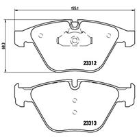 Remblokkenset, schijfrem BREMBO, u.a. für BMW