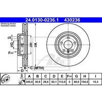 Bremsscheibe | ATE (24.0130-0236.1)