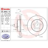 Bremsscheibe 'COATED DISC LINE' | BREMBO (09.8852.11)