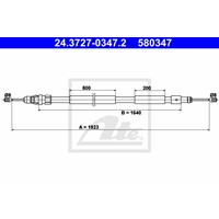 Seilzug, Feststellbremse hinten rechts ATE 24.3727-0347.2