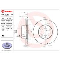 Bremsscheibe | BREMBO (09.9080.10)