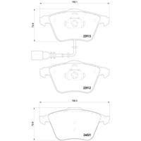 Remblokkenset, schijfrem BREMBO, u.a. für Audi, VW, Seat