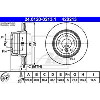 Bremsscheibe | ATE (24.0120-0213.1)