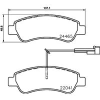 Remblokkenset, schijfrem BREMBO, u.a. für Peugeot, Citroën, Fiat