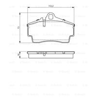 Remblokkenset, schijfrem BOSCH, u.a. für Porsche