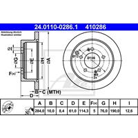 Bremsscheibe | ATE (24.0110-0286.1)