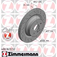 Bremsscheibe Hinterachse Zimmermann 400.3672.52