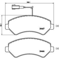 Remblokkenset, schijfrem BREMBO, u.a. für Fiat, Peugeot, Citroën