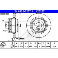 Bremsscheibe | ATE (24.0120-0237.1)