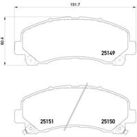 Remblokkenset, schijfrem BREMBO, u.a. für Isuzu