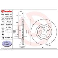 Bremsscheibe 'COATED DISC LINE' | BREMBO (09.9825.21)