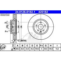 Bremsscheibe | ATE (24.0126-0182.1)