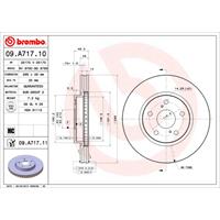 BREMBO Bremsscheiben LEXUS 09.A717.11 4351230310 Scheibenbremsen,Bremsscheibe