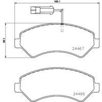 Remblokkenset, schijfrem BREMBO, u.a. für Fiat