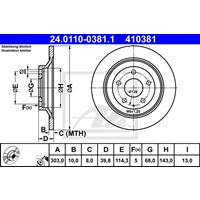 Bremsscheibe | ATE (24.0110-0381.1)