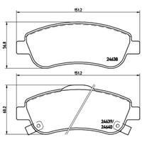 Remblokkenset, schijfrem BREMBO, u.a. für Honda