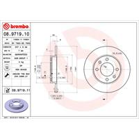 Bremsscheibe 'COATED DISC LINE' | BREMBO (08.9719.11)
