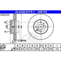 Bremsscheibe 'PowerDisc' | ATE (24.0320-0175.1)