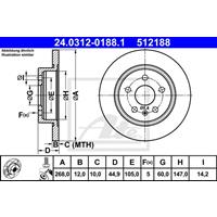 Bremsscheibe 'PowerDisc' | ATE (24.0312-0188.1)