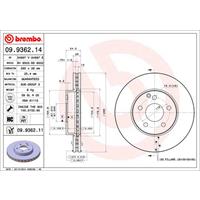 Bremsscheibe Vorderachse Brembo 09.9362.11