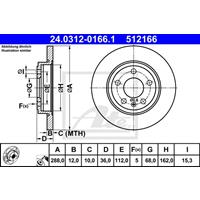 Bremsscheibe 'PowerDisc' | ATE (24.0312-0166.1)