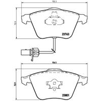 Remblokkenset, schijfrem BREMBO, u.a. für Seat, Audi