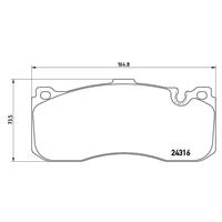 Remblokkenset, schijfrem BREMBO, u.a. für BMW, Mini