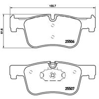 Remblokkenset, schijfrem BREMBO, u.a. für BMW