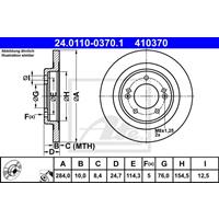 Bremsscheibe | ATE (24.0110-0370.1)