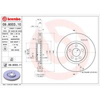 Bremsscheibe 'COATED DISC LINE' | BREMBO (09.8003.11)