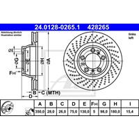 Bremsscheibe | ATE (24.0128-0265.1)