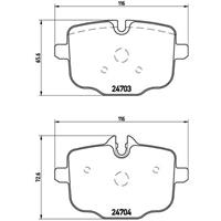 Remblokkenset, schijfrem BREMBO, u.a. für BMW, Alpina