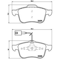 Remblokkenset, schijfrem BREMBO, u.a. für Alfa Romeo