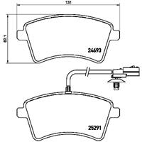 Remblokkenset, schijfrem BREMBO, u.a. für Renault, Nissan