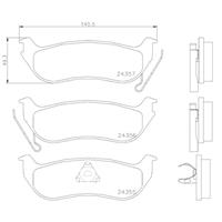 Remblokkenset, schijfrem BREMBO, u.a. für Jeep