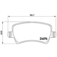 Remblokkenset, schijfrem BREMBO, u.a. für Volvo, Land Rover