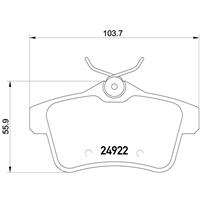 Remblokkenset, schijfrem BREMBO, u.a. für Citroën, Peugeot, DS